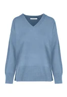 Swetry damskie - Ciepły sweter z dekoltem w serek S-NOVA - miniaturka - grafika 1