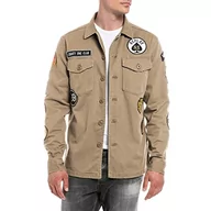 Kurtki męskie - Replay Męska kurtka M8825N, 616 brązowa, XS, 616 BROWN, XS - miniaturka - grafika 1