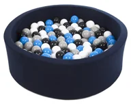 Suche baseny - Suchy basen dla dziecka z piłeczkami 200szt granatowy (czarny, biały, niebieski, szary) - miniaturka - grafika 1