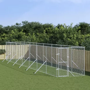 vidaXL Kojec zewnętrzny dla psa, 2x14x2 m, stal galwanizowana - Sprzęt podróżny i transportery dla psów - miniaturka - grafika 1