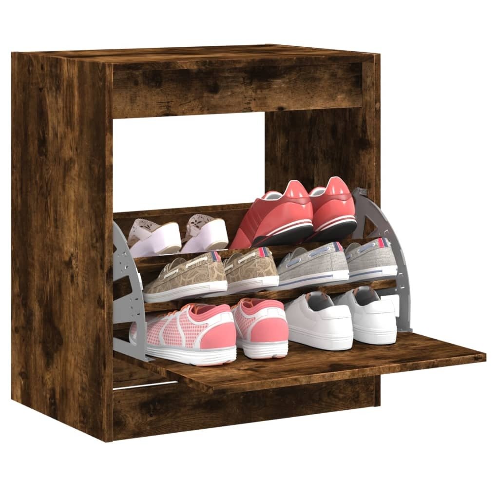 Szafka na buty dąb wędzony 60x42x69 cm materiał drewnopochodny