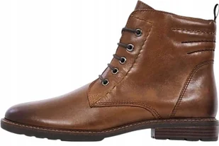 MARCO TOZZI BOTKI DAMSKIE BRĄZOWE SKÓRA NATURALNA SZNUROWANE 40 TLA - Botki damskie - miniaturka - grafika 1