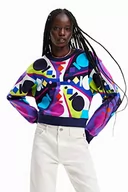 Bluzy damskie - Desigual Bluza damska, czerwony, M - miniaturka - grafika 1