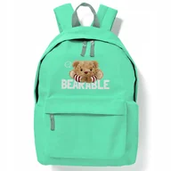 Plecaki szkolne i tornistry - PLECAK SZKOLNY UCZNIA MIĘTOWY KWIATY NATURA Wzory - miniaturka - grafika 1