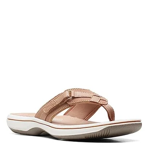 Clarks Breeze Sea klapki damskie, ciepły beżowy, syntetyk, 41.5 EU - Klapki i japonki damskie - miniaturka - grafika 1