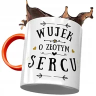 Kubki - Kubek Pomarańczowy dla Wujka Wuja Wujaszka Prezent z Nadrukiem ze Zdjęciem + Opakowanie na prezent (wzór 03) - miniaturka - grafika 1