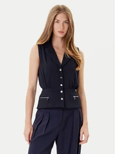 Morgan Bluzka 252-COZIP Granatowy Slim Fit - Bluzki damskie - miniaturka - grafika 1