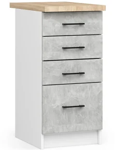 Dolna szafka kuchenna w kolorze betonu W7-L35 - Szafki kuchenne - miniaturka - grafika 1