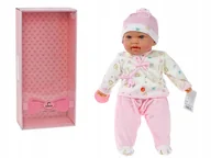 Lalki dla dziewczynek - Bobas Lalka 45cm MÓWI,ŚPIEWA+smoczek Lux Kartonik - miniaturka - grafika 1