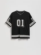 Koszulki dla chłopców - Reserved - T-shirt z nadrukiem - czarny - miniaturka - grafika 1