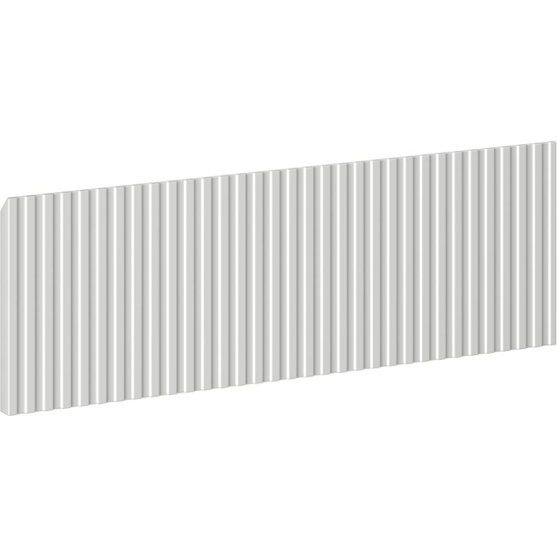 Mexen Rivel front ryflowany do korpusu szafki łazienkowej 50 x 20 cm, szary mat - 91A20-0500-235-1-62