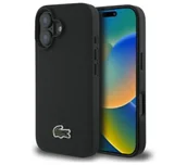 Etui i futerały do telefonów - Lacoste Iconic Petit Pique MagSafe do iPhone 16 Plus Czarny - miniaturka - grafika 1