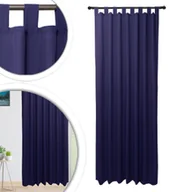 Zasłony - Gotowe Zasłony 145x250 Półzaciemniająca Zasłona Polski Producent GRANATOWY - miniaturka - grafika 1