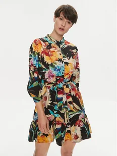Vero Moda Sukienka koszulowa Siw Cari 10300381 Czarny Regular Fit - Sukienki - miniaturka - grafika 1