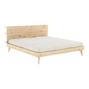 Łóżka - Naturalne łóżko dwuosobowe ze stelażem 180x200 cm Retreat – Karup Design - miniaturka - grafika 1