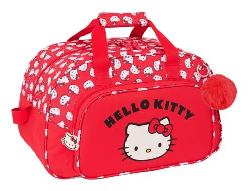 Safta HELLO KITTY ICONIC torba sportowa, plecak idealny dla dzieci w różnym wieku, wygodna i wszechstronna, jakość i wytrzymałość, 40 x 23 x 24 cm, Czerwony/biały, M, Casual