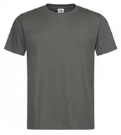 Koszulki męskie - Ciemny Szary Bawełniany T-Shirt Męski Bez Nadruku -STEDMAN- Koszulka, Krótki Rękaw, Basic, U-neck - Stedman - miniaturka - grafika 1