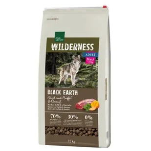 REAL NATURE WILDERNESS Maxi Adult Black Earth Wołowina ze Strusiem i Bawołem 12 kg - Sucha karma dla psów - miniaturka - grafika 1