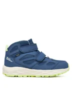 Buty dla chłopców - Jack Wolfskin Sneakersy Woodland 2 Texapore Mid Vc A64865 Niebieski - miniaturka - grafika 1