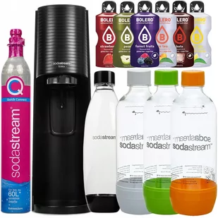 Saturator Sodastream Terra Black 1 butelka + 3 butelki PET kolorowe + bolero - Saturatory - miniaturka - grafika 1