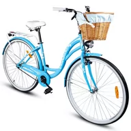 Rowery - Rower Miejski MalTrack Citybike Dreamer 1s Light Blue 28" + Koszyk - miniaturka - grafika 1