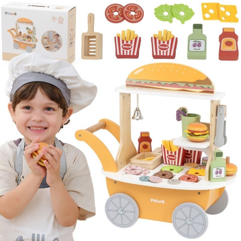 VIGA Minisklep z Hamburgerami - Kreatywna Zabawa w Odgrywanie Ról