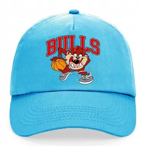 Czapka Dziecięca Daszek BULLS Dla Fana Kreskówek Wzory Niebieska