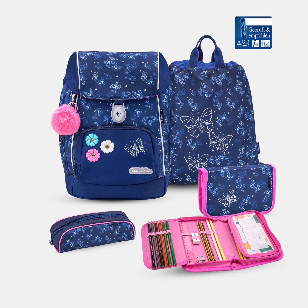 Zestaw szkolny Premium Comfy Plus Sapphire, 5-częściowy