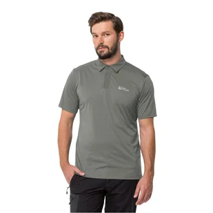 Koszulka polo Jack Wolfskin PACK & GO POLO M gecko green - S - Koszulki męskie - miniaturka - grafika 1