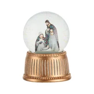 Ozdoby bożonarodzeniowe - Szklana Kula Świąteczna Z Pozytywką 15 Cm Holy Family VILLA ITALIA - miniaturka - grafika 1