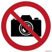 Tablice BHP - GB015 ZAKAZ FOTOGRAFOWANIA, KS - FOLIA PODŁOGOWA FOTOLUMINESCENCYJNA; (100X100MM) - miniaturka - grafika 1