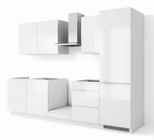 Zestaw Mebli Kuchennych Alba 300-P Akryl Biały Połysk - Meble kuchenne - miniaturka - grafika 1