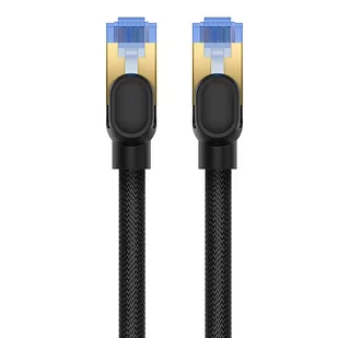 Kabel sieciowy w oplocie kat. 7 Baseus Ethernet RJ45, 10Gbps, 10m (czarny) - Kable miedziane - miniaturka - grafika 4