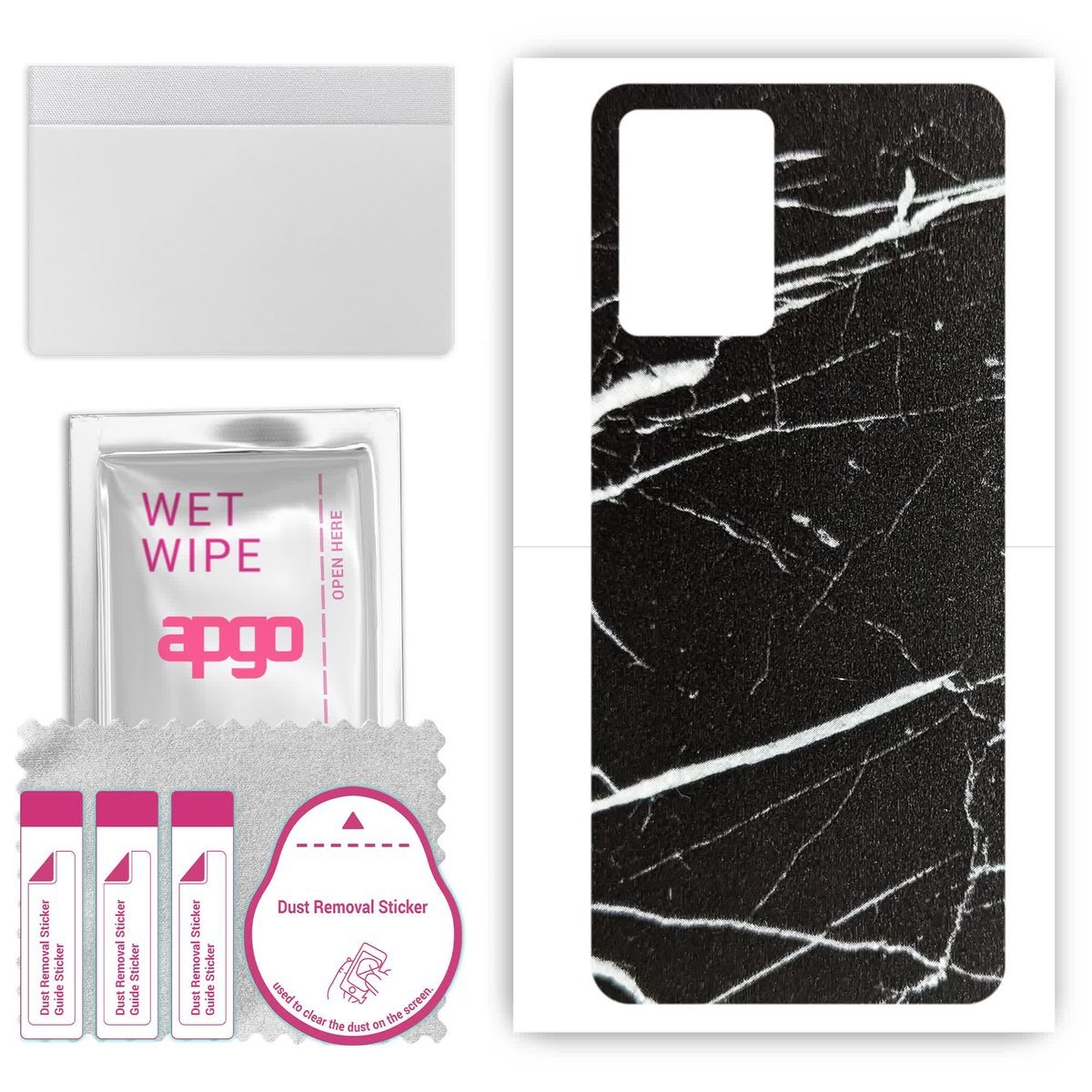 Folia naklejka skórka strukturalna na TYŁ do Vivo Y52t - Marmur Ciemny - apgo SKINS