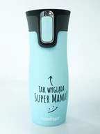 Kubki termiczne - Kubek termiczny Contigo West Loop 2.0 470 ml - Tak wygląda super mama - niebieski - miniaturka - grafika 1