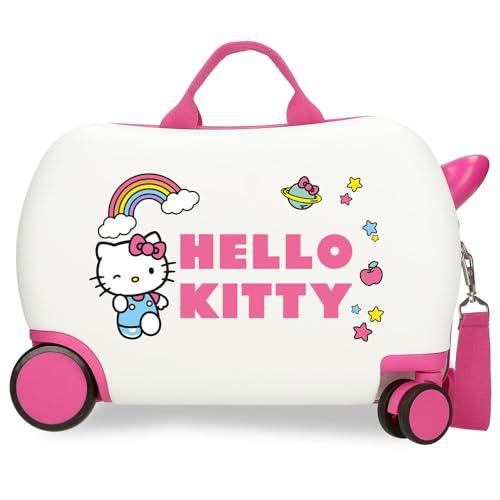 Hello Kitty You Are Cute Walizka Dziecięca Biała 45x31x20 cm Twardy ABS 24.6L 1.8kg 4 Koła Bagaż Ręczny, biała, walizka dziecięca