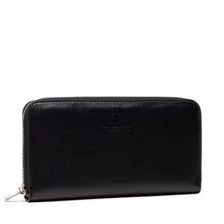 Portfele - Trussardi Duży Portfel Damski Claire Zip Around Lg 75W00297 Black - grafika 1