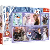 Puzzle - Trefl Puzzle 24 maxi Świat pełen magii Frozen 2 14345 - miniaturka - grafika 1