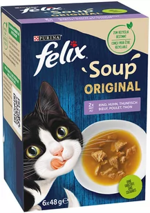 Felix Soup - Różnorodność smaków, 18 x 48 g - Mokra karma dla kotów - miniaturka - grafika 1