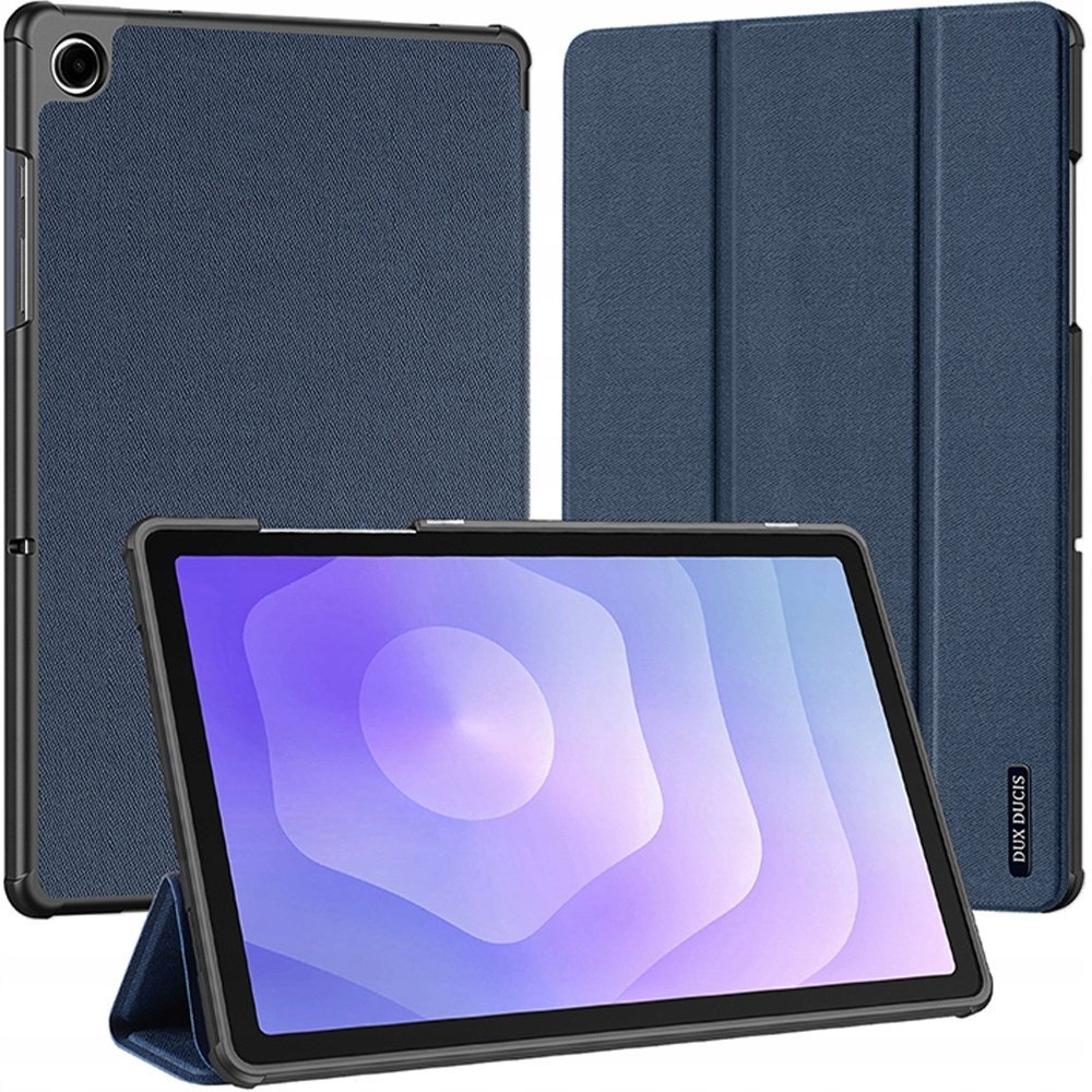 Etui na tablet iLike Etui książkowe Dux Ducis Galaxy Tab A9 Plus / Tab A11 Plus Domo Series Tri-fold Stand PU Leather Tablet Cover Blue