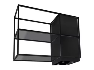 Nortberg Quadro Cage Asymmetric Glass 120 Black Matt - Okapy kuchenne - miniaturka - grafika 1