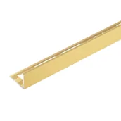 Listwy i profile - Cezar Profil aluminiowy do glazury złoty 12,5x1x2500 mm - miniaturka - grafika 1