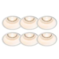 Oprawy, klosze i abażury - QAZQA Zestaw 6 białych okrągłych plamek wpuszczanych - Dept - miniaturka - grafika 1