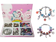 Prace ręczne dla dzieci - ZESTAW DO TWORZENIA BRANSOLETEK Naszyjników PONY Koniki Koraliki CHARMS - miniaturka - grafika 1