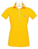 Koszulki jeździeckie - FIOR DA LISO Koszulka polo CLASSIC NEW damska - yellow - miniaturka - grafika 1
