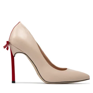 Szpilki R.Polański 1223 Beżowy - Czółenka - miniaturka - grafika 1