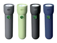 Latarki - Latarka ISY IFL-400 Szary, Zielony, Czarny, Niebieski - miniaturka - grafika 1