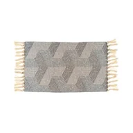 Dywaniki łazienkowe - Dywanik Boho 45 x 75 cm prostokąty beżowo-szary - miniaturka - grafika 1