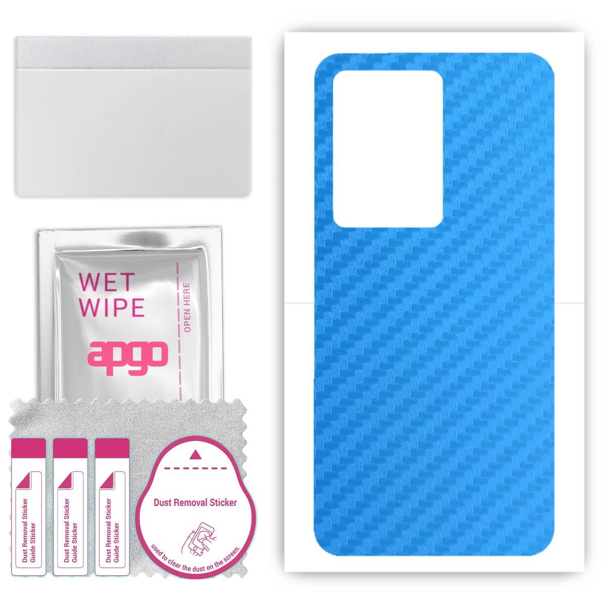 Folia naklejka skórka strukturalna na TYŁ do Vivo Y37m 5G - Carbon Niebieski - apgo SKINS