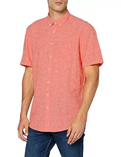 camel active Męska koszula z rękawami do łokci, Bright Red Pattern, M - Koszule męskie - miniaturka - grafika 1